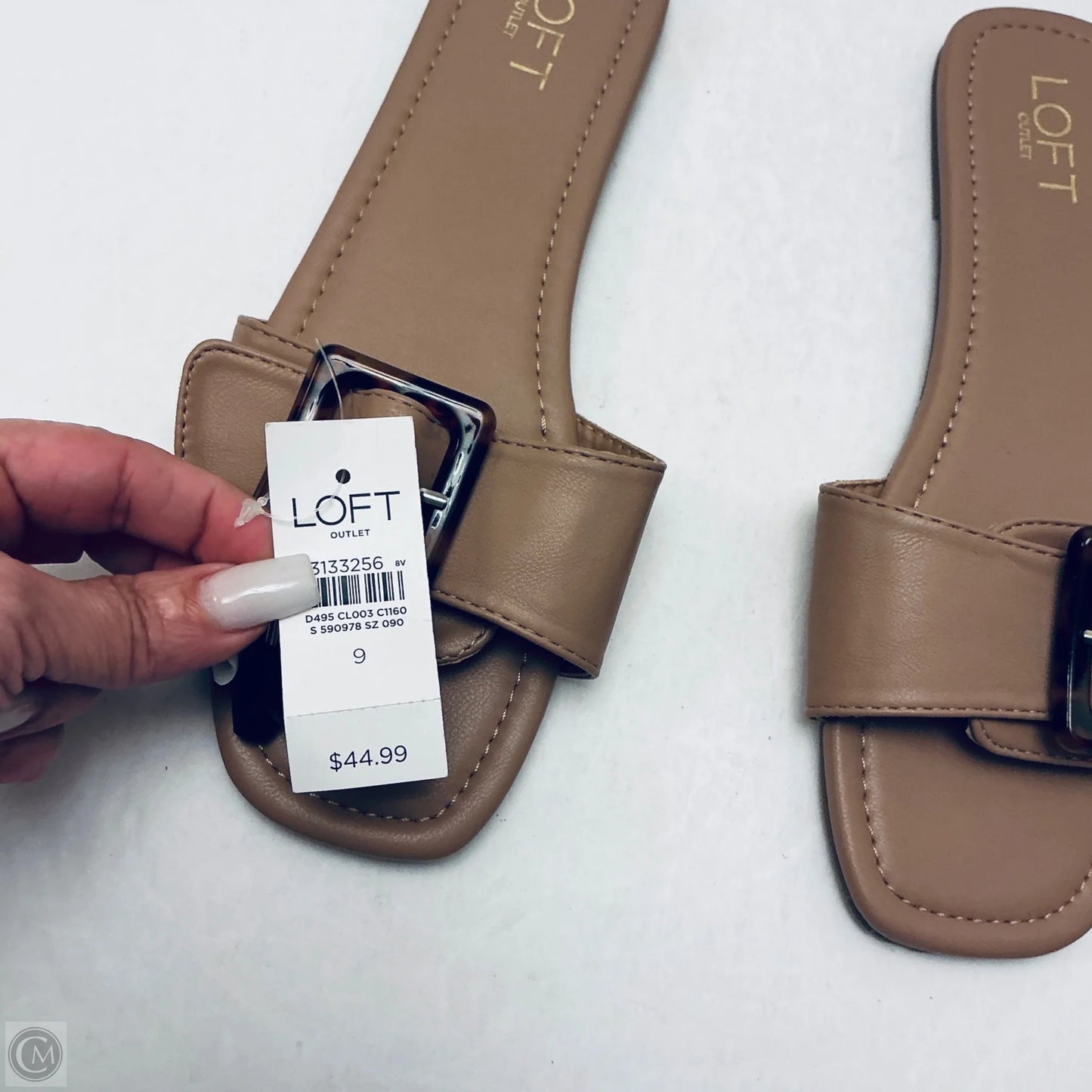 Sandals Flats By Loft In Tan, Size: 9