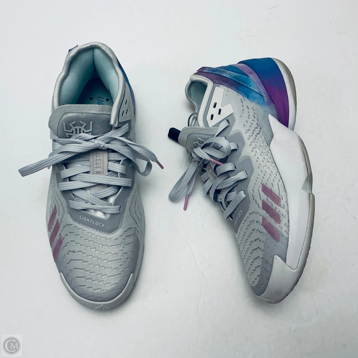 Shoes Athletic By Adidas In Grey & Purple, Size: 9