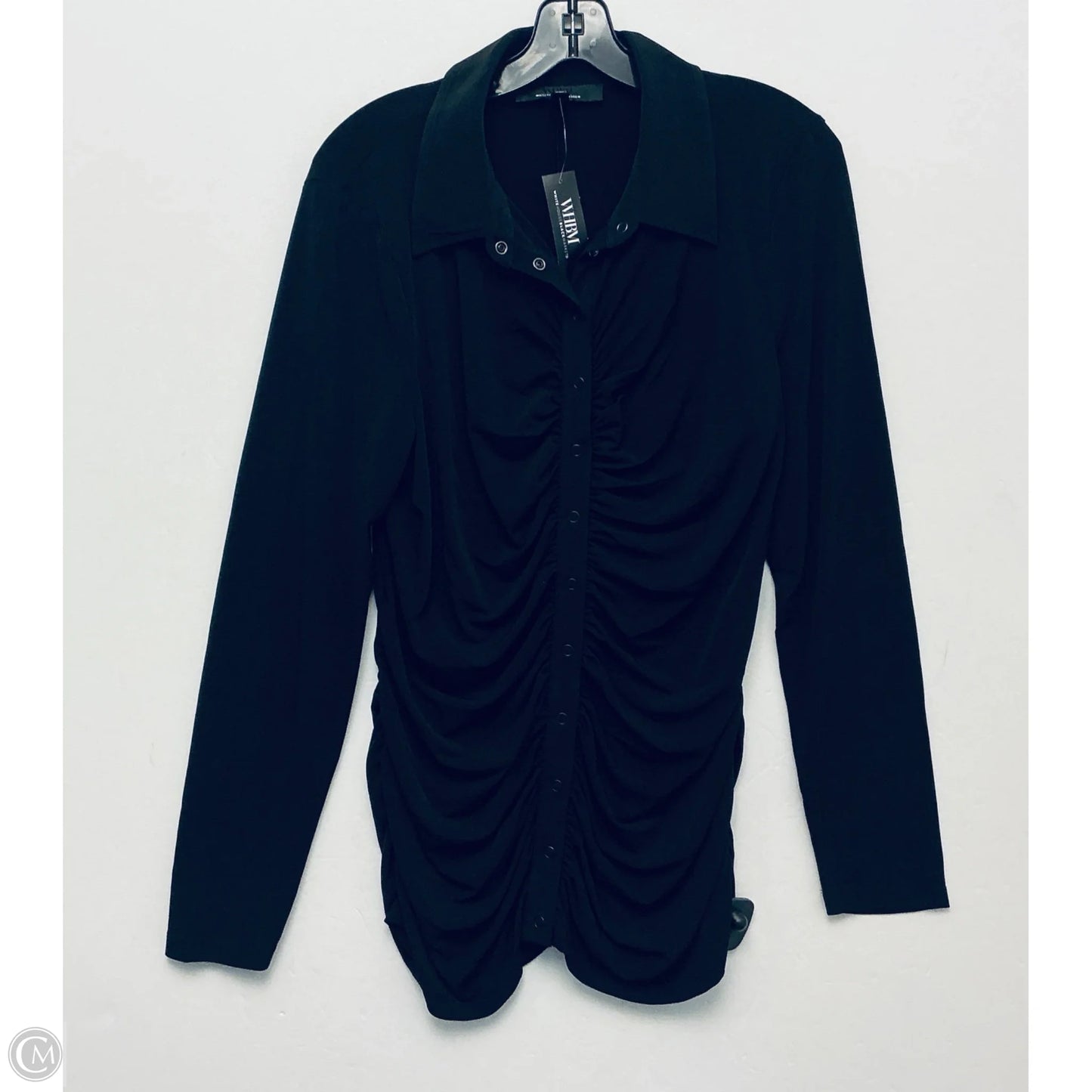 Top Long Sleeve By White House Black Market In Black, Size: Xl