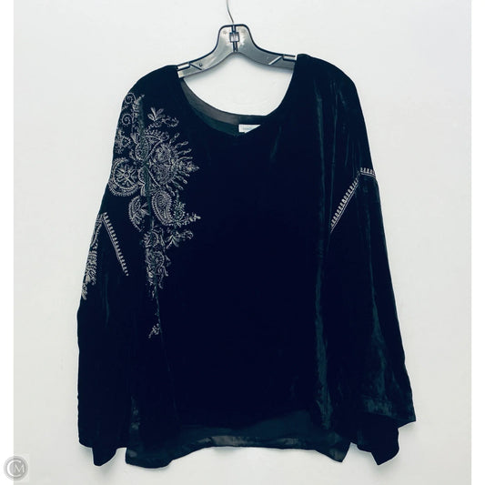 Top Long Sleeve By Sundance In Black, Size: Xxl