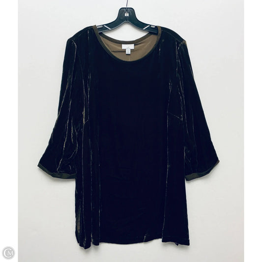 Top Long Sleeve By J. Jill In Gold, Size: 1x