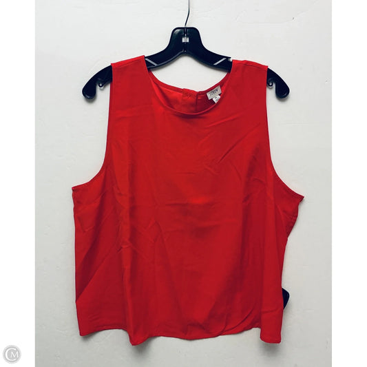 Top Sleeveless By J. Crew In Red, Size: Xl