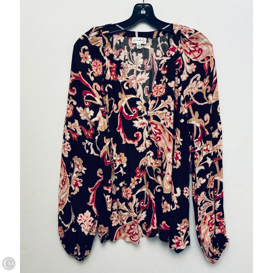 Top Long Sleeve By Wonderly In Brown, Size: Xxl