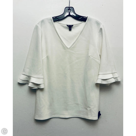 Top Long Sleeve By Versona In White, Size: M
