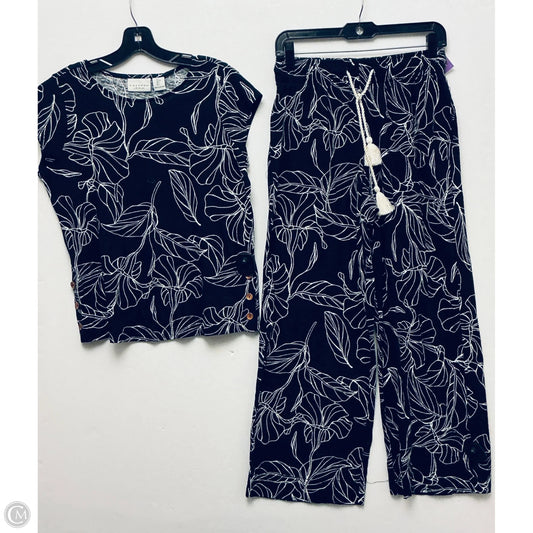 Pants Set 2pc By Calypso St Barth In Black & White, Size: S