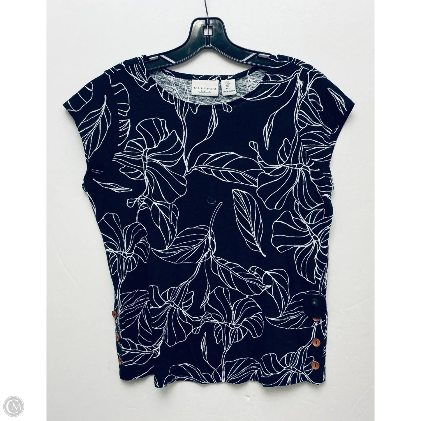 Pants Set 2pc By Calypso St Barth In Black & White, Size: S