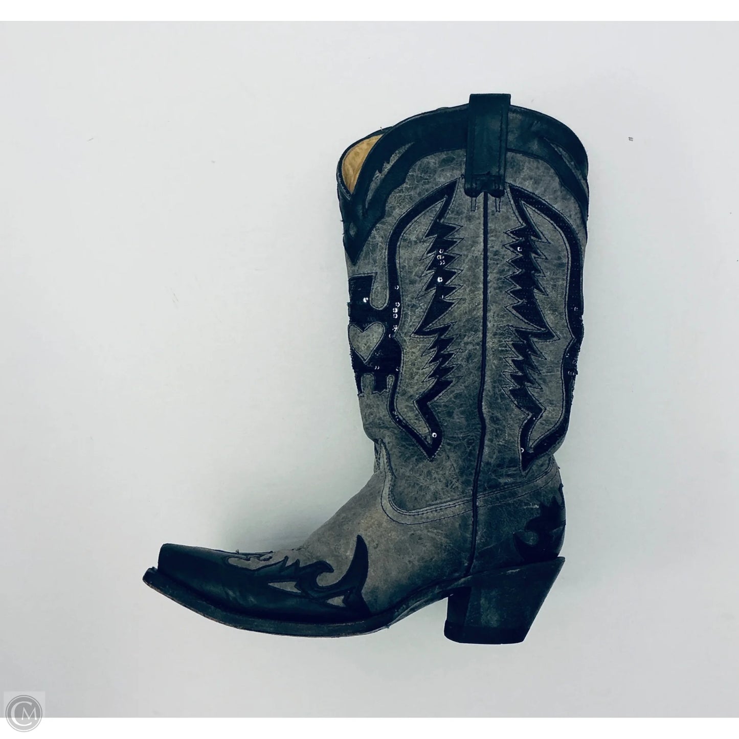 Boots Western By Corral In Black & Grey, Size: 7.5