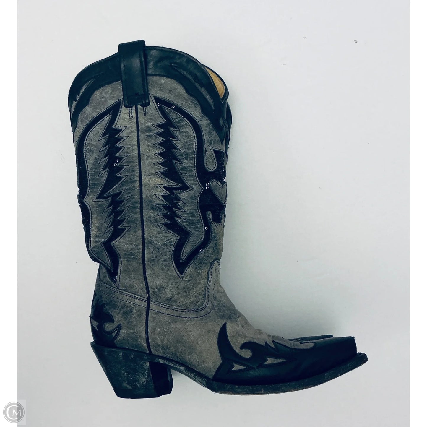 Boots Western By Corral In Black & Grey, Size: 7.5