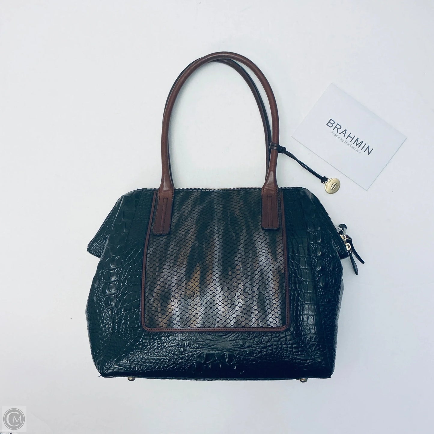 Handbag Designer By Brahmin, Size: Large