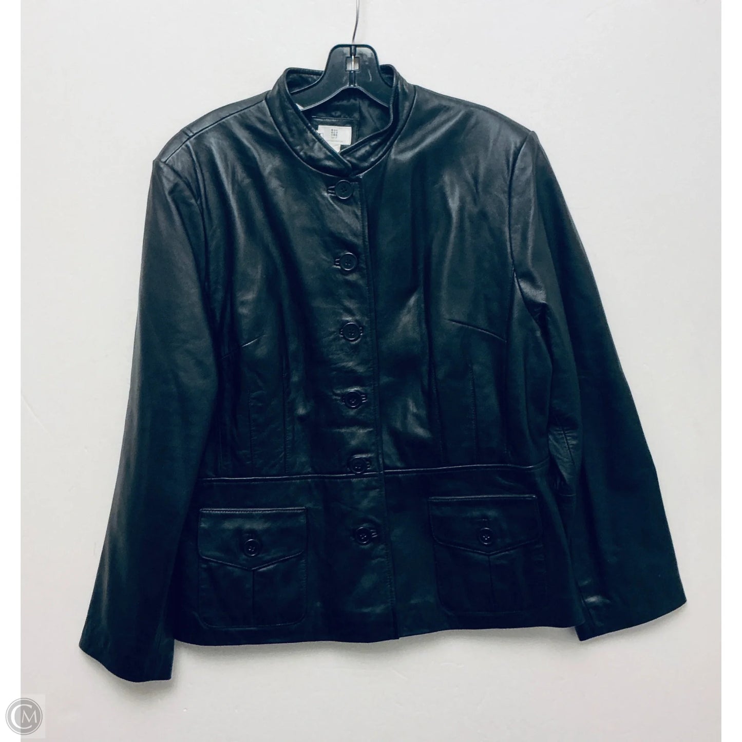 Jacket Leather By Apt 9 In Black, Size: Xl