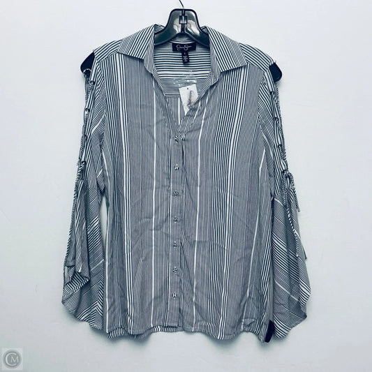 Top Long Sleeve By Jessica Simpson In Striped Pattern, Size: S