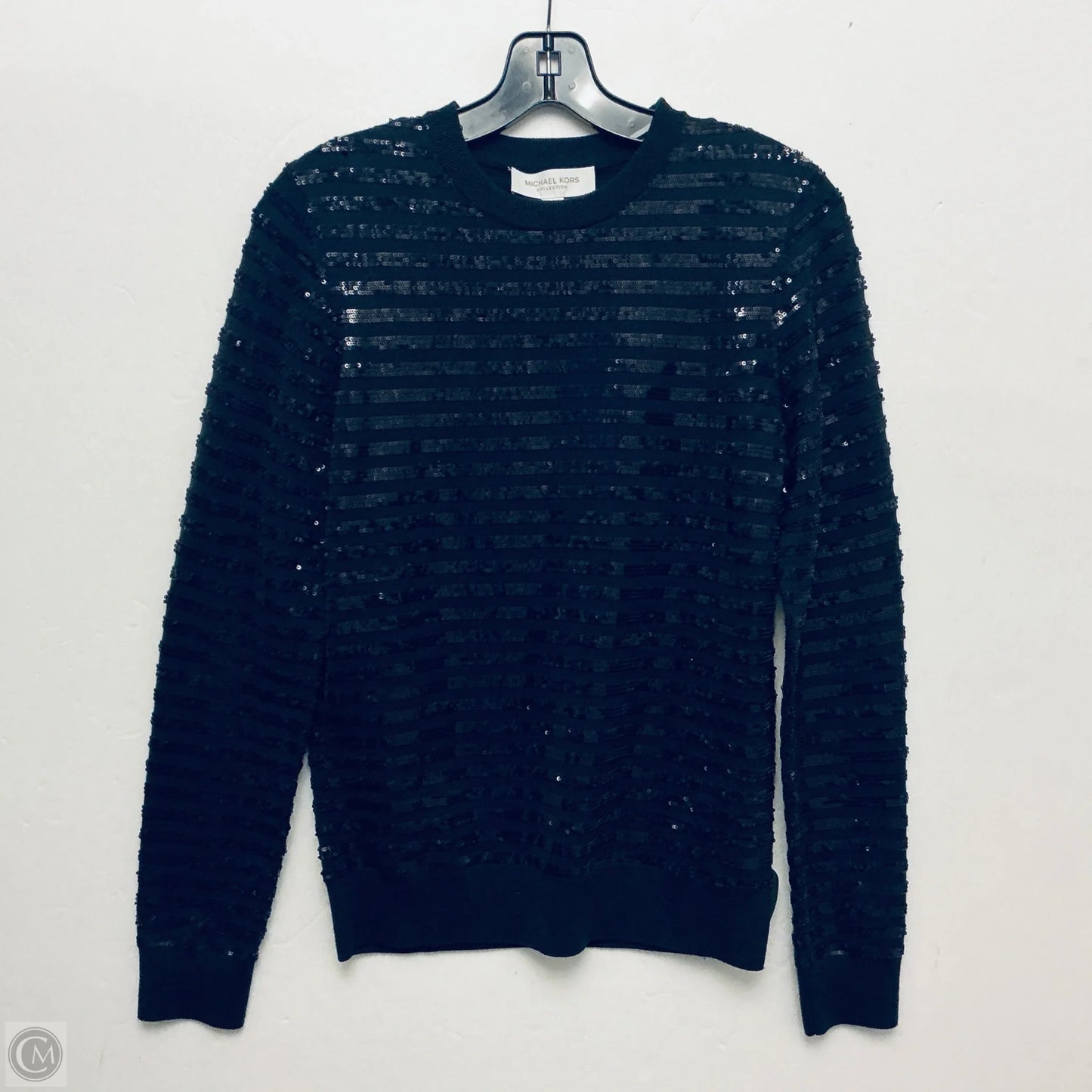 Top Long Sleeve Designer By Michael Kors Collection In Navy, Size: S