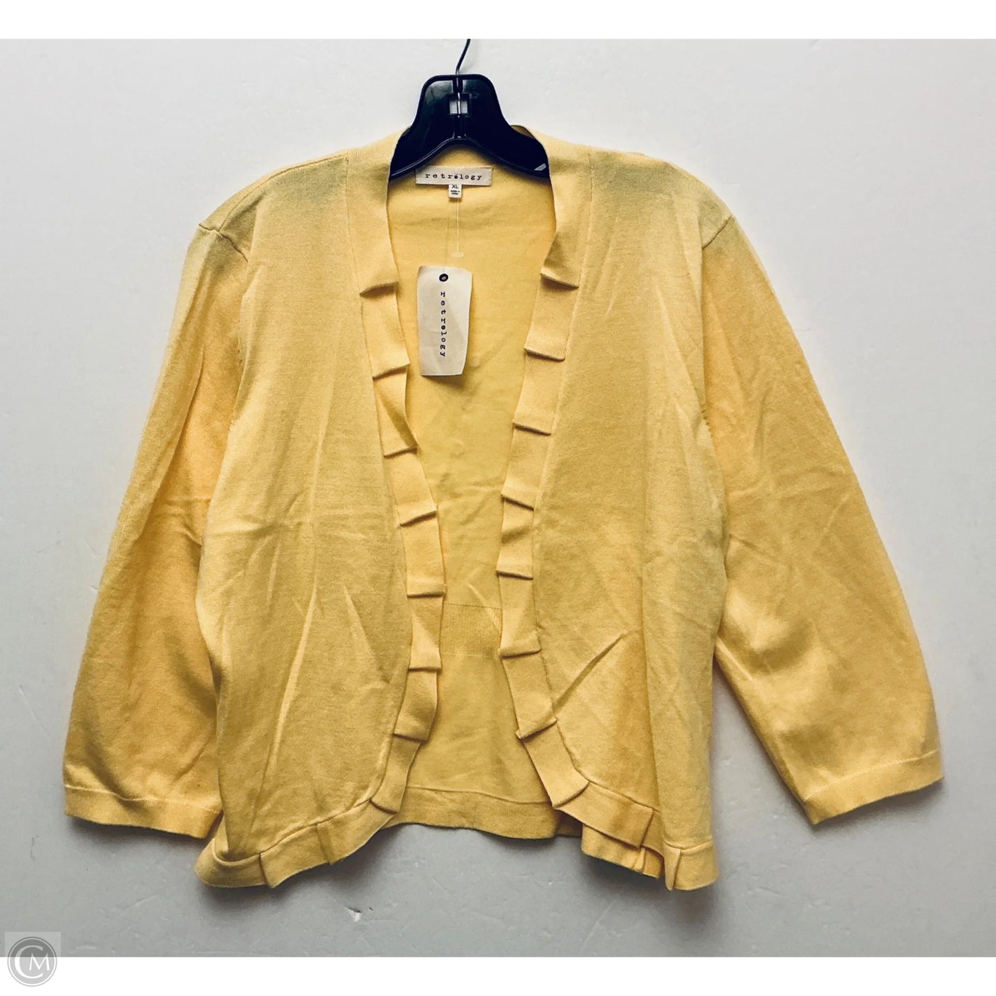 Cardigan By Retrology In Yellow, Size: Xl