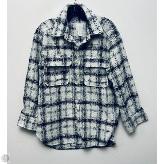 Coat Peacoat By H&m In Black & White, Size: S