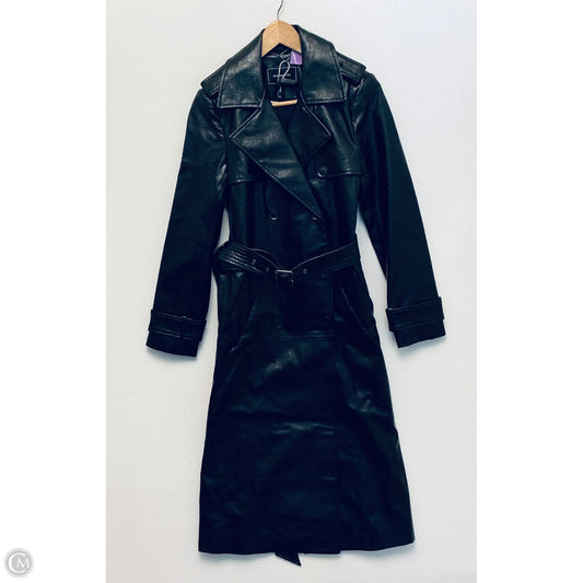 Coat Leather By Bcbgmaxazria In Black, Size: Xs
