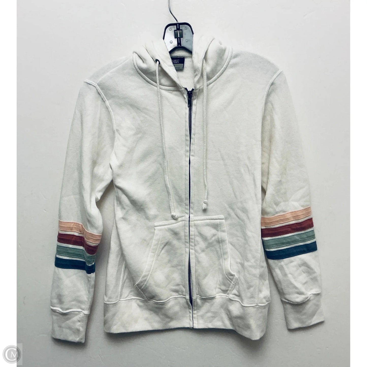 Sweatshirt Hoodie By Clothes Mentor In White, Size: S