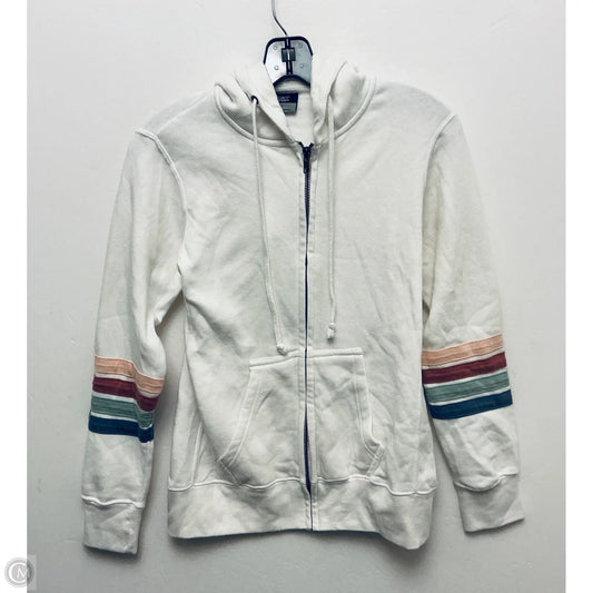 Sweatshirt Hoodie By Clothes Mentor In White, Size: S
