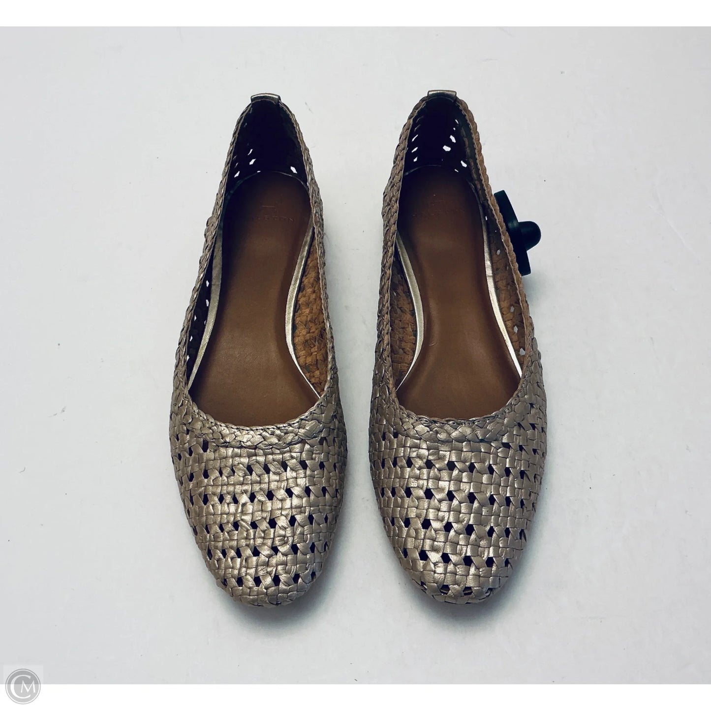 Shoes Flats By H For Halston In Gold, Size: 10