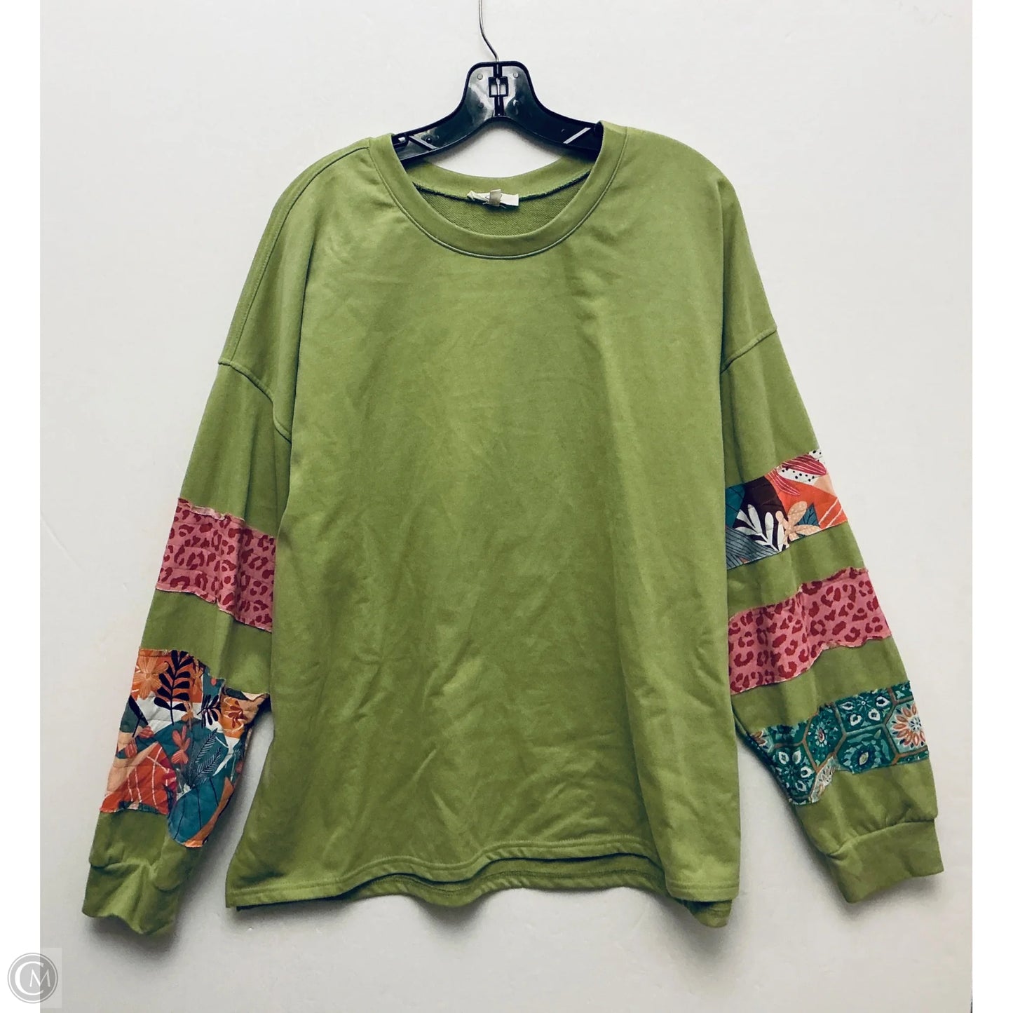 Top Long Sleeve By Easel In Green, Size: 1x