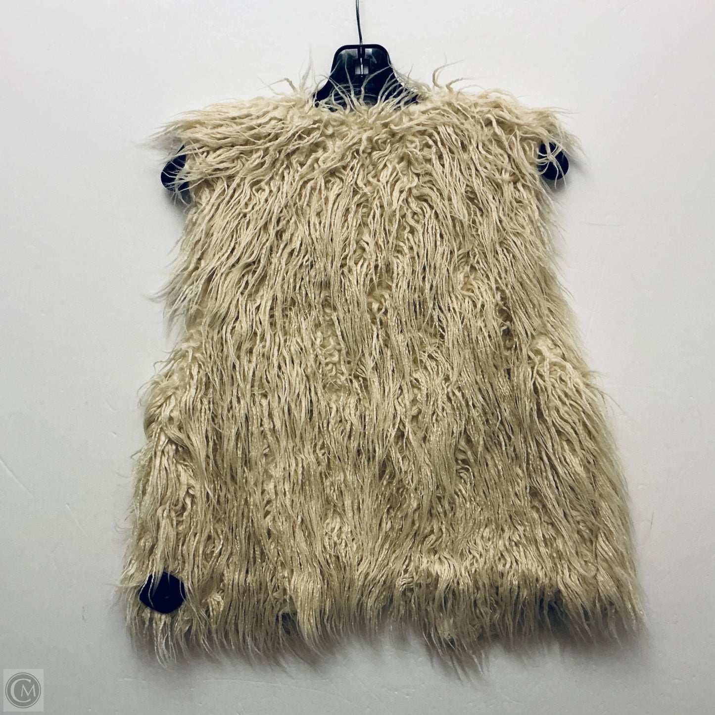 Vest Faux Fur & Sherpa By Clothes Mentor In Cream, Size: M