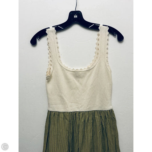 Dress Casual Maxi By Mine In Cream & Green, Size: M