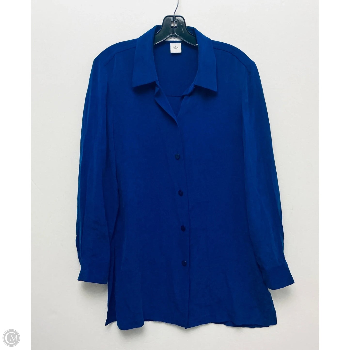 Top Long Sleeve By Josephine Chaus In Blue, Size: L