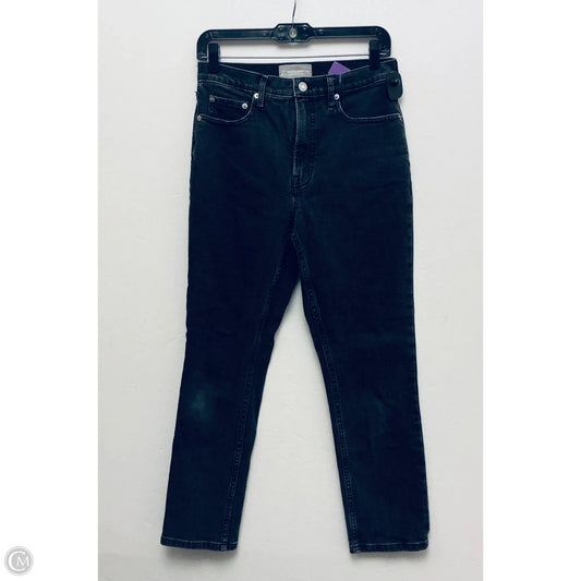 Jeans Straight By Everlane In Black Denim, Size: 4