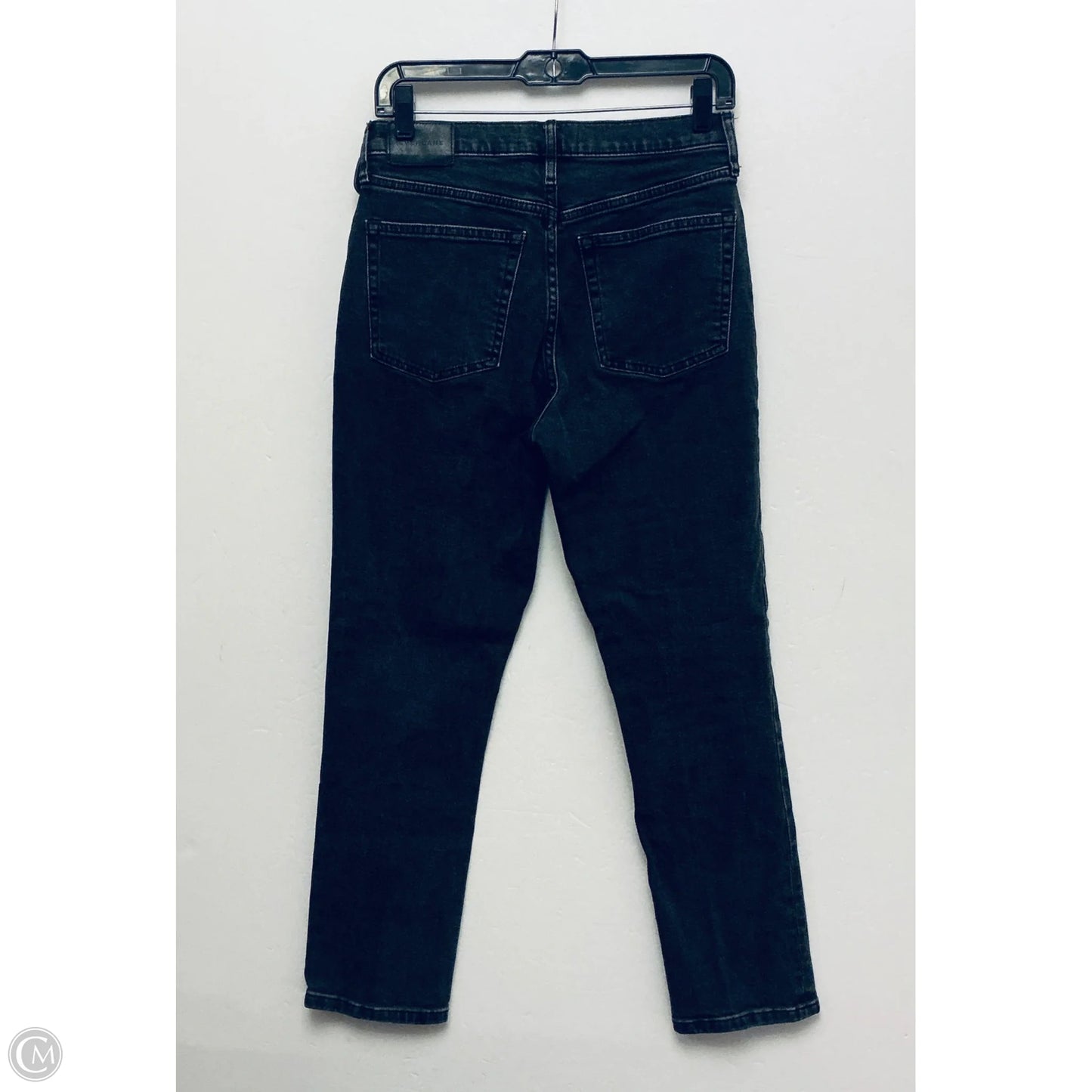 Jeans Straight By Everlane In Black Denim, Size: 4