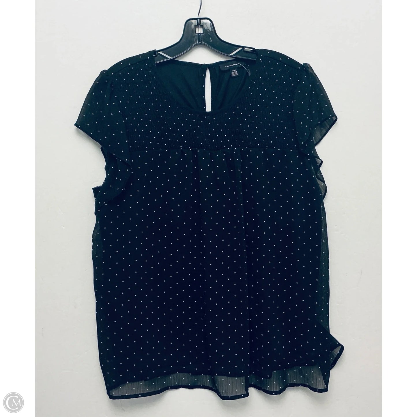 Top Short Sleeve By Tamara H In Black, Size: Xl