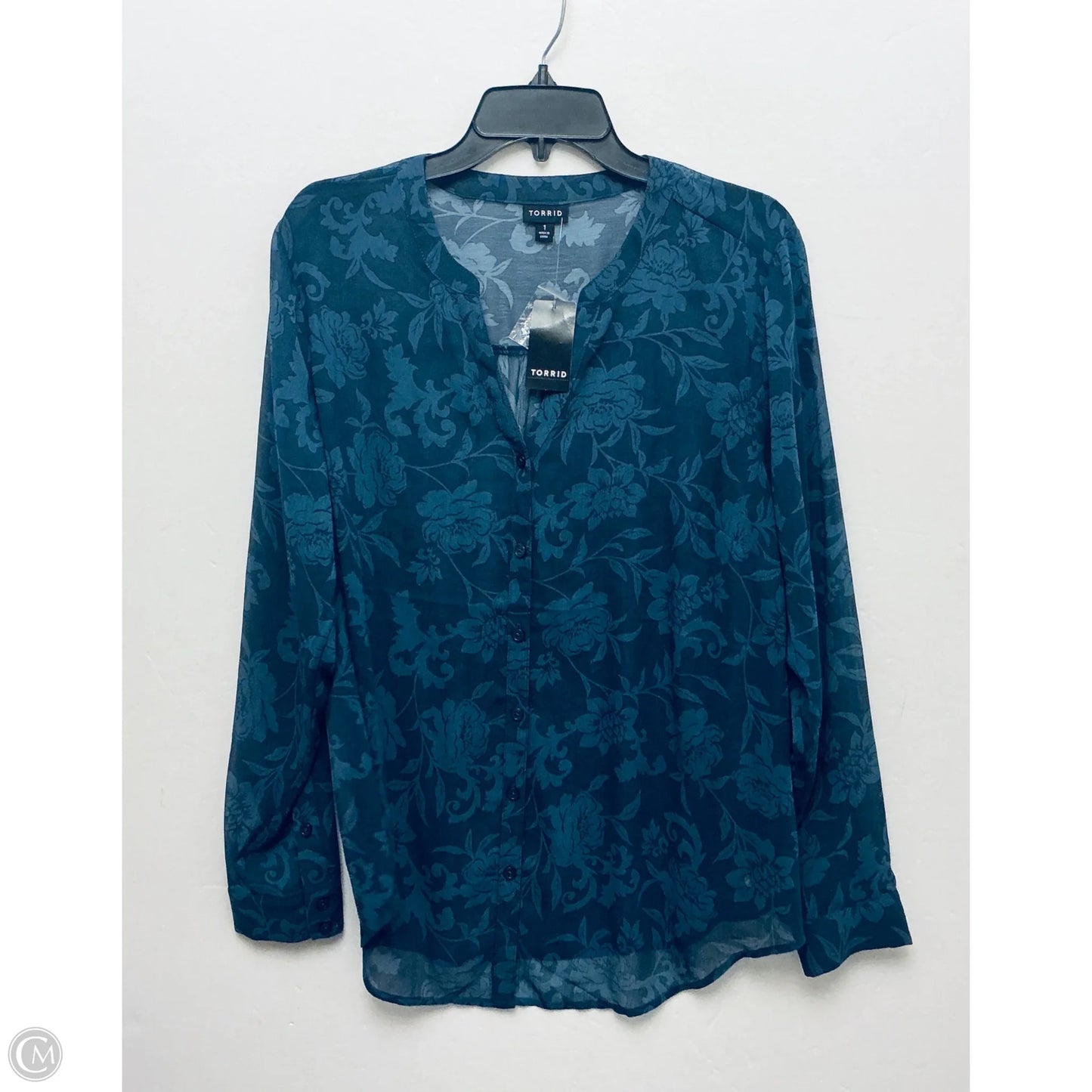 Top Long Sleeve By Torrid In Navy, Size: Xl