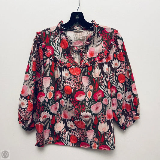 Top Long Sleeve By Entro In Floral Print, Size: M