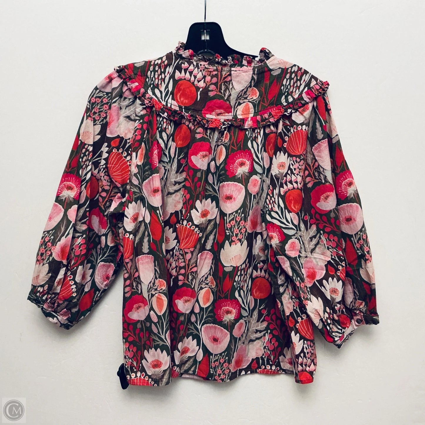 Top Long Sleeve By Entro In Floral Print, Size: M