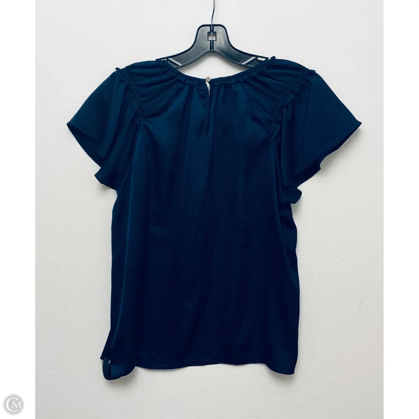 Top Short Sleeve By Cece In Navy, Size: S