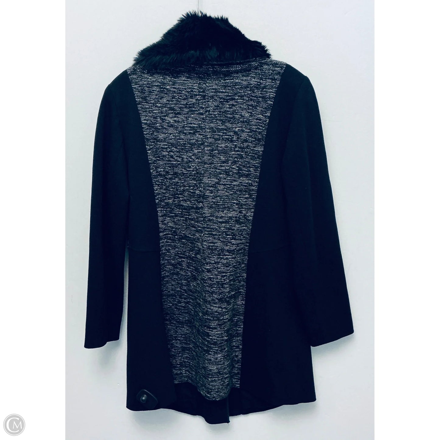 Coat Faux Fur & Sherpa By Black Label In Black, Size: 0