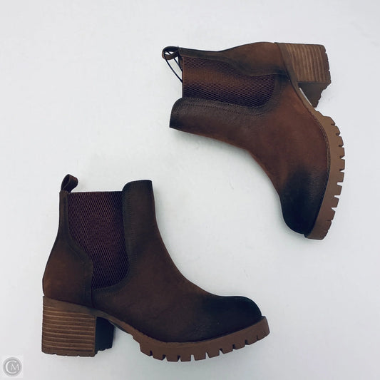 Boots Ankle Heels By Mia In Brown, Size: 10