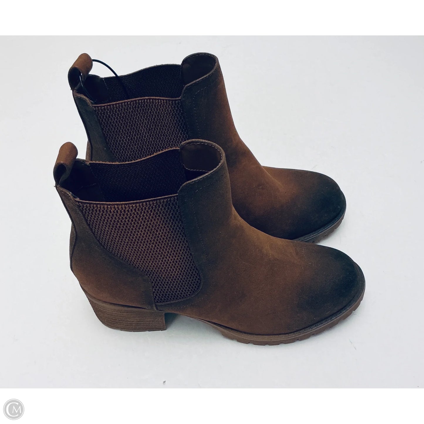 Boots Ankle Heels By Mia In Brown, Size: 10