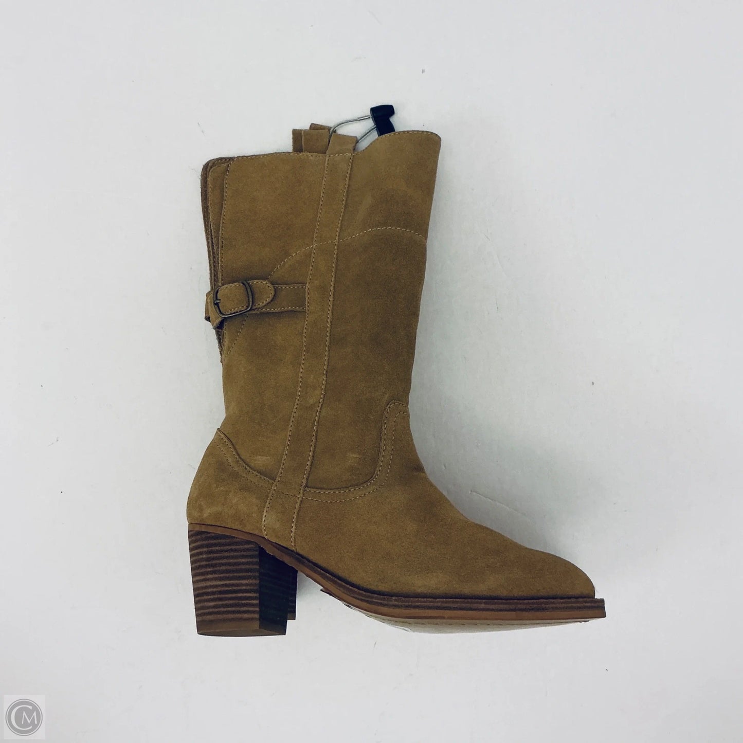 Boots Mid-calf Heels By Clothes Mentor In Tan, Size: 9