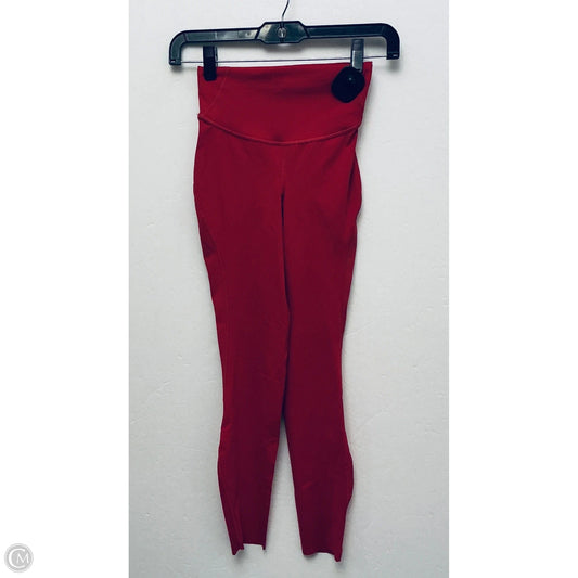 Athletic Leggings By Lululemon In Red, Size: 2