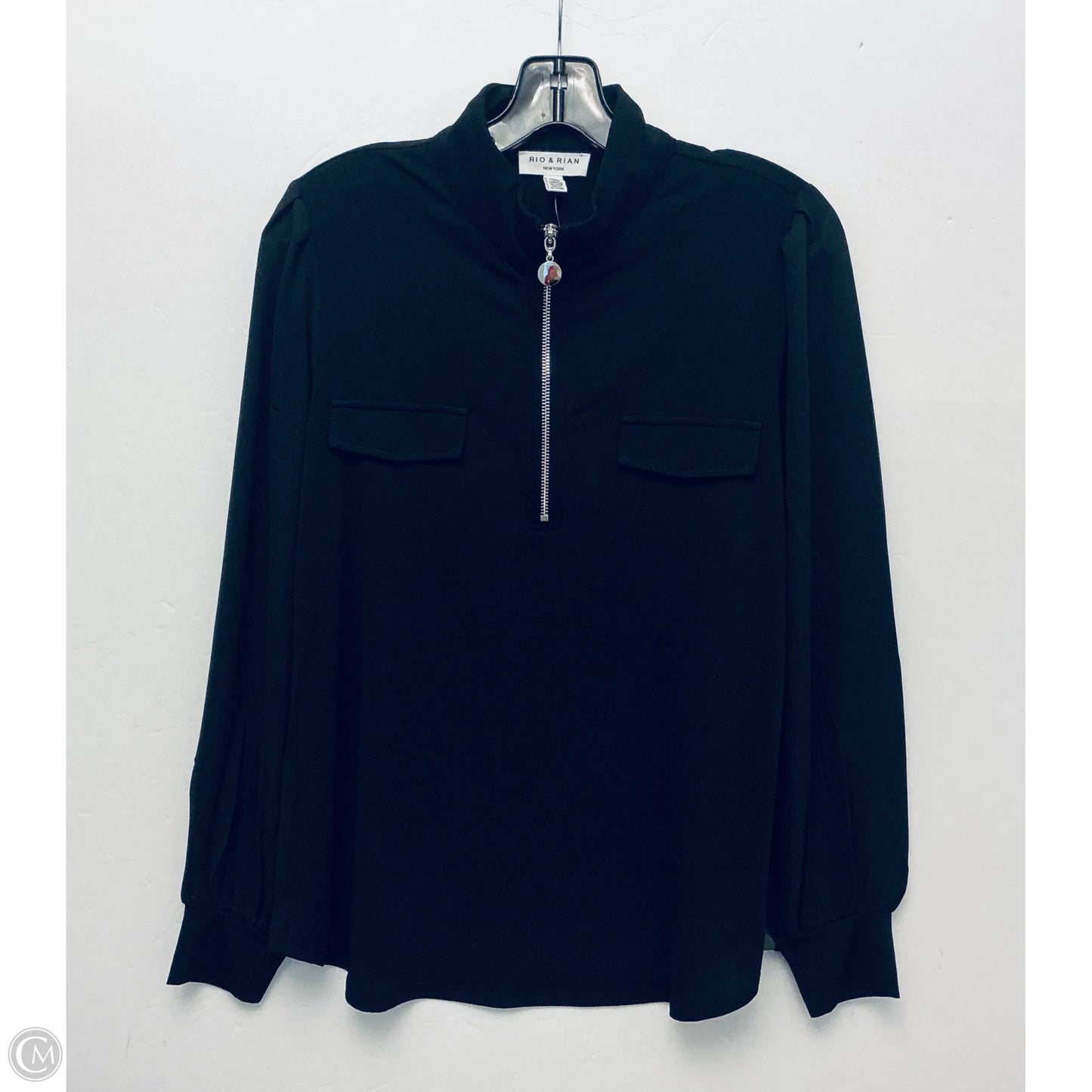 Top Long Sleeve By Clothes Mentor In Black, Size: L