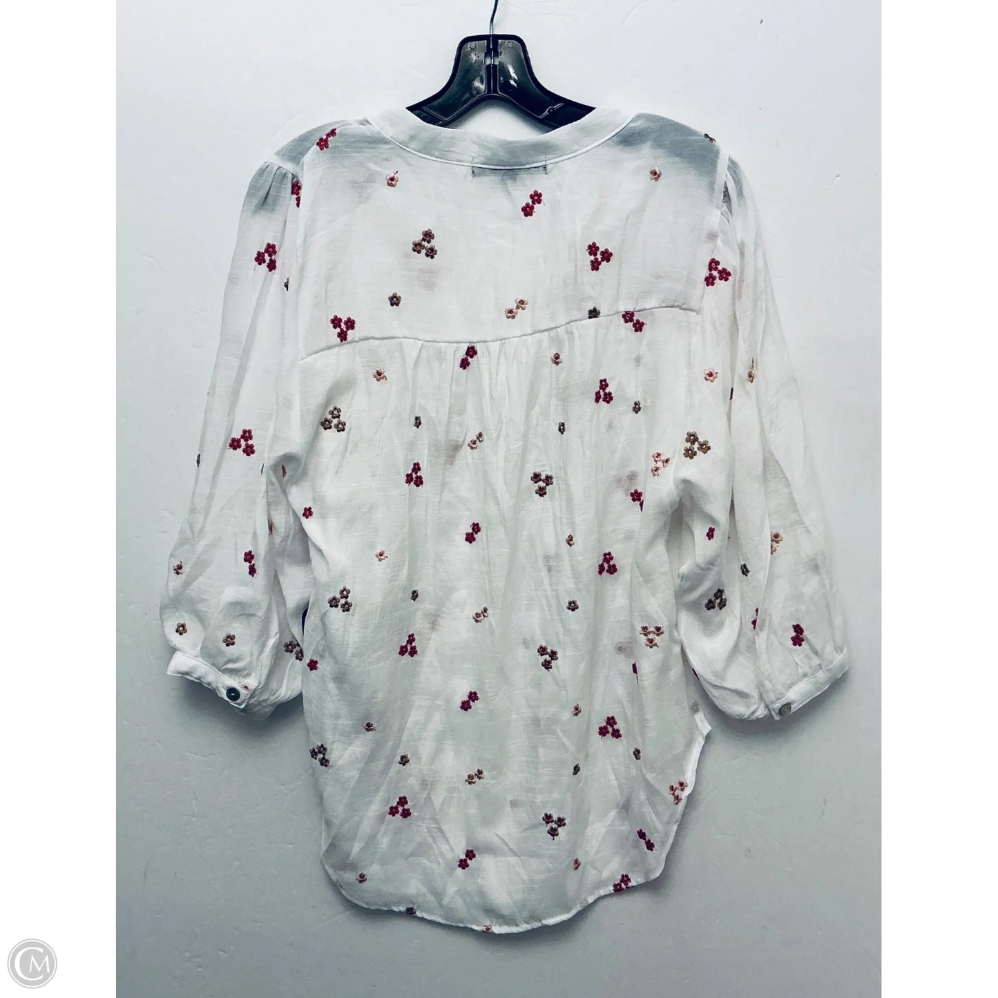 Top Long Sleeve By Figuero & Flower In White, Size: S