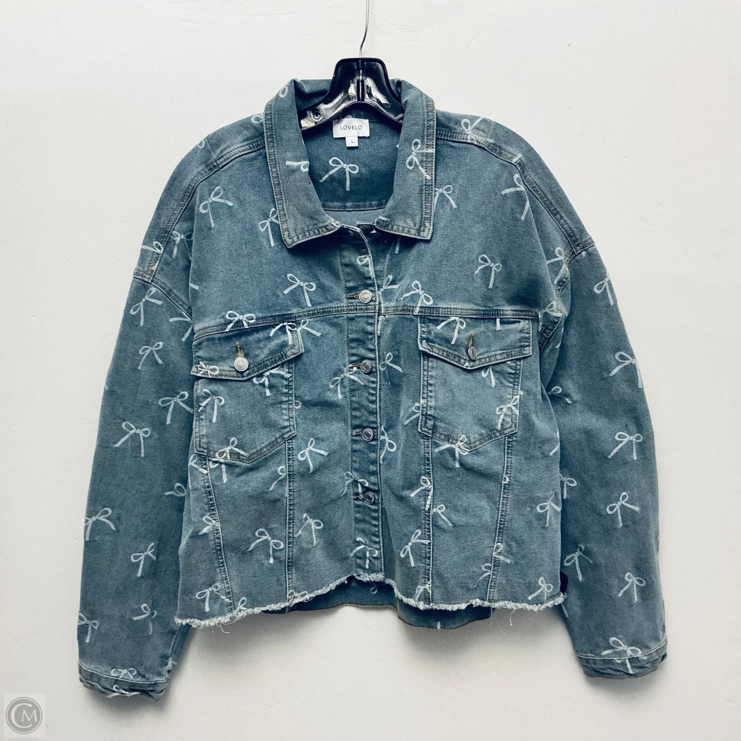 Jacket Denim By Clothes Mentor In Blue, Size: L