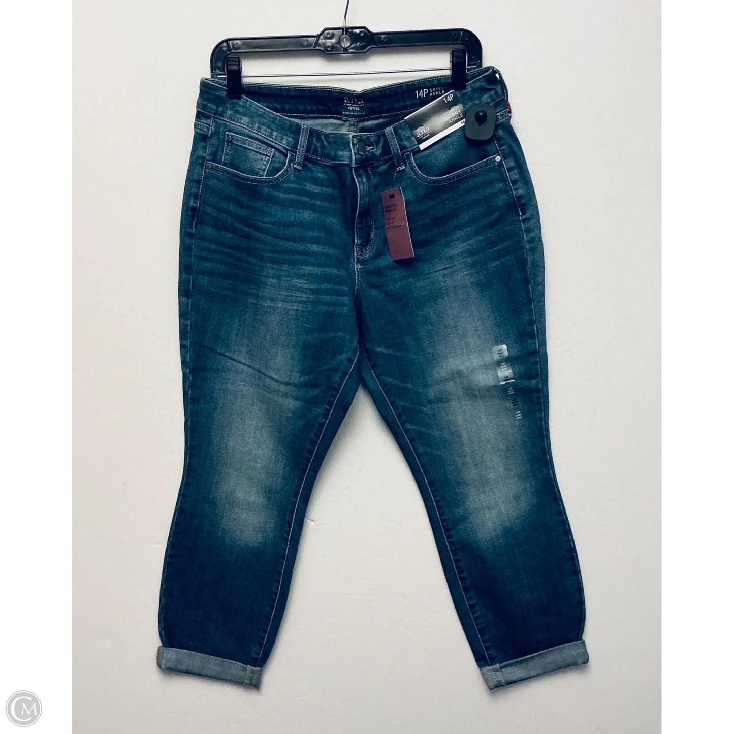 Jeans Cropped By Ana In Blue Denim, Size: 14p
