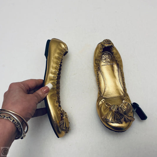 Shoes Designer By Tory Burch In Gold, Size: 7.5