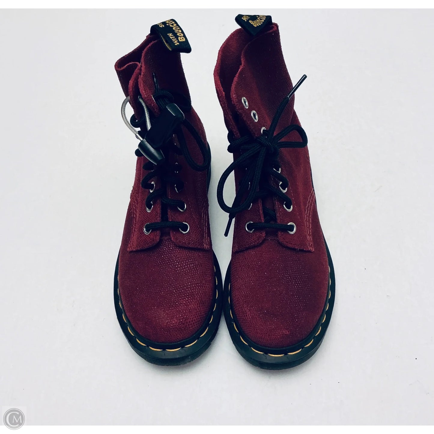 Boots Ankle Heels By Dr Martens In Red, Size: 5