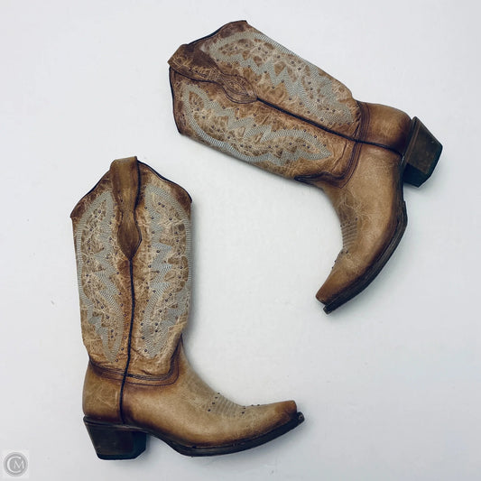 Boots Western By Clothes Mentor In Tan, Size: 6.5