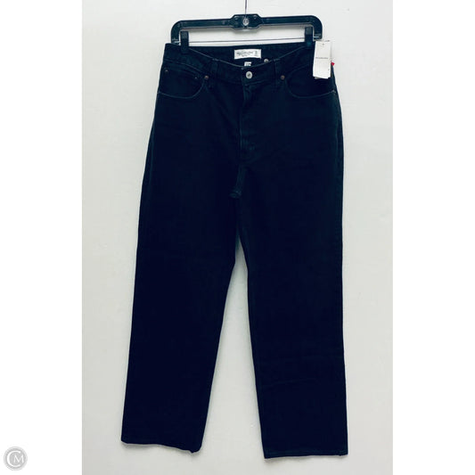 Jeans Boyfriend By Abercrombie And Fitch In Black Denim, Size: 10l