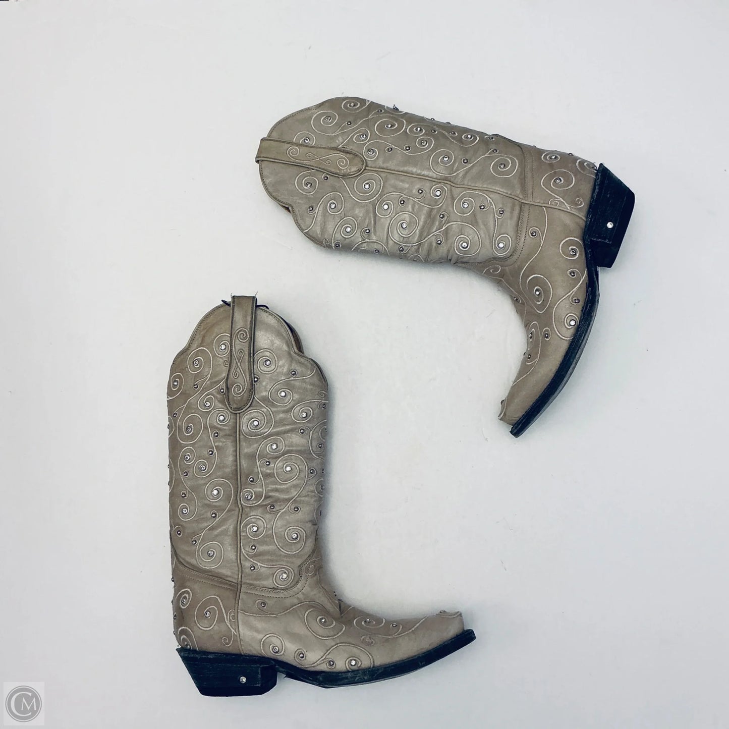 Boots Western By Clothes Mentor In Beige, Size: 6