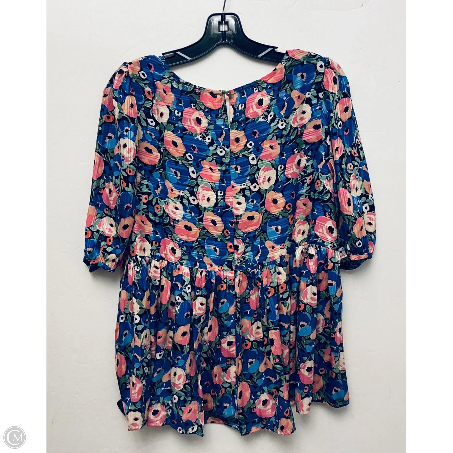Top Short Sleeve By Umgee In Blue, Size: L