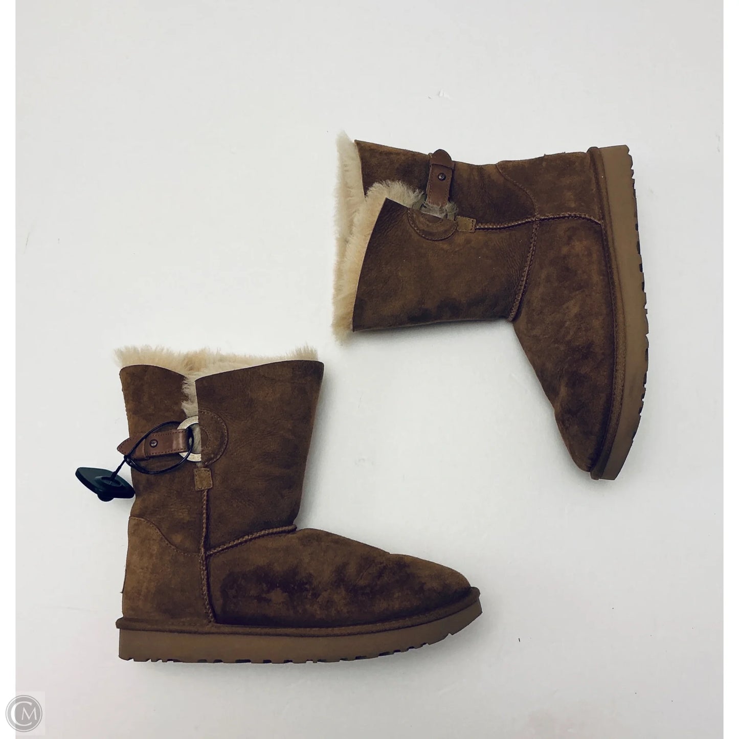 Boots Designer By Ugg In Brown, Size: 10