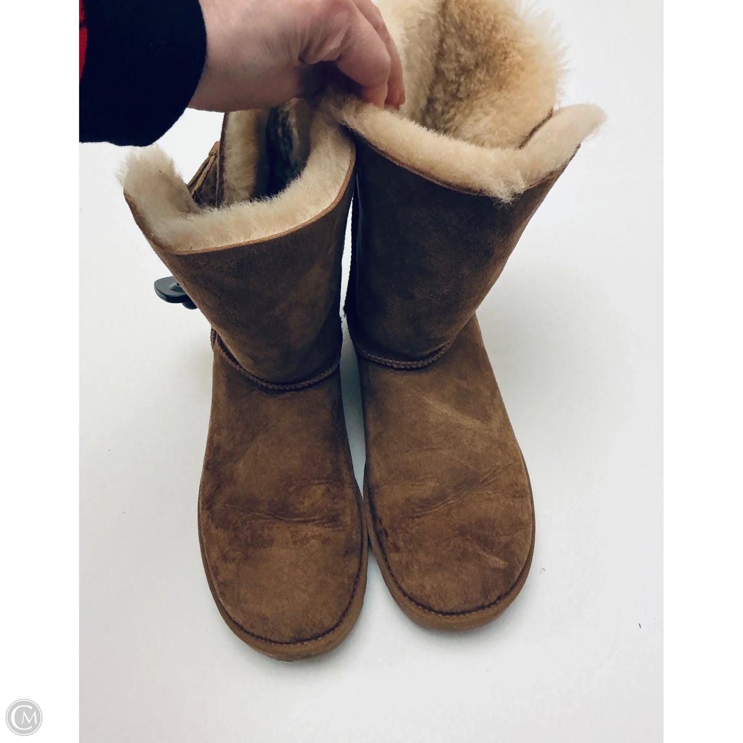 Boots Designer By Ugg In Brown, Size: 10